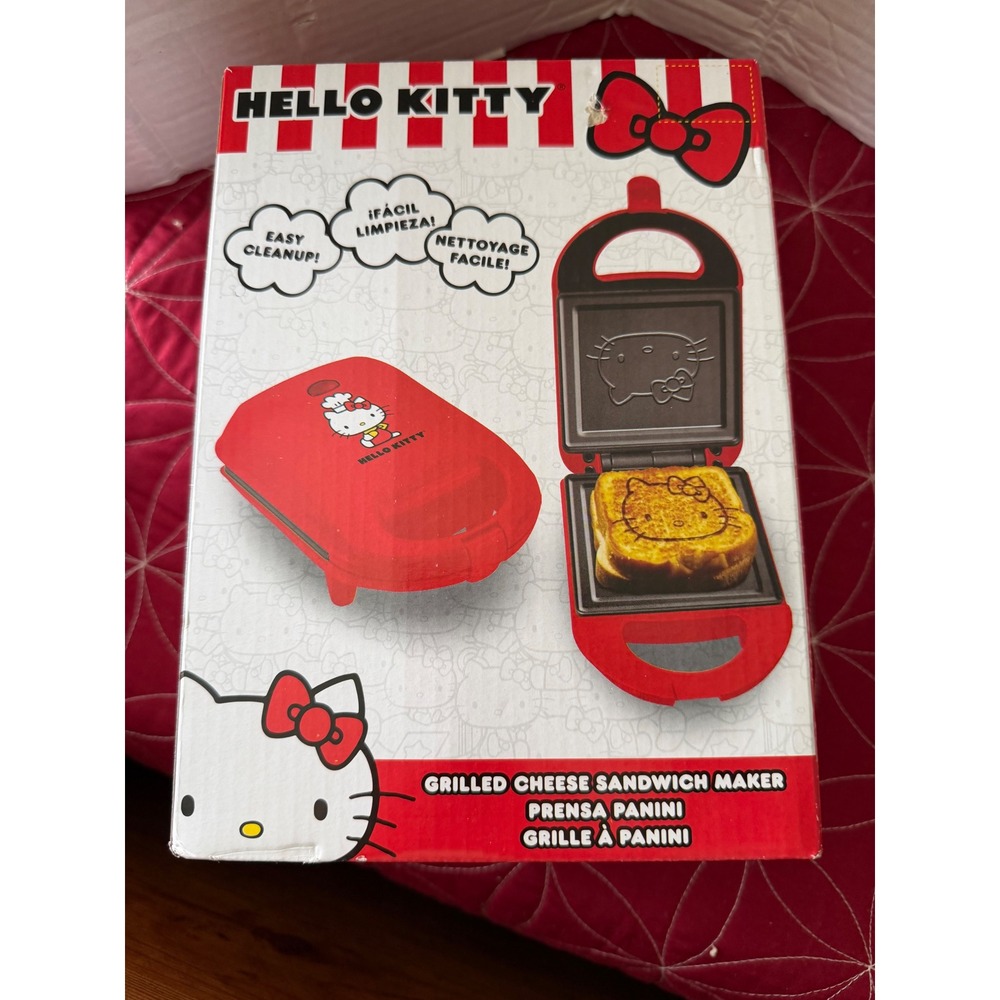 Sanrio Hello Kitty Grilled Cheese Sandwich Maker Panini Press Red New